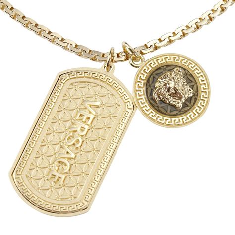 collana d'oro uomo versace|VERSACE .